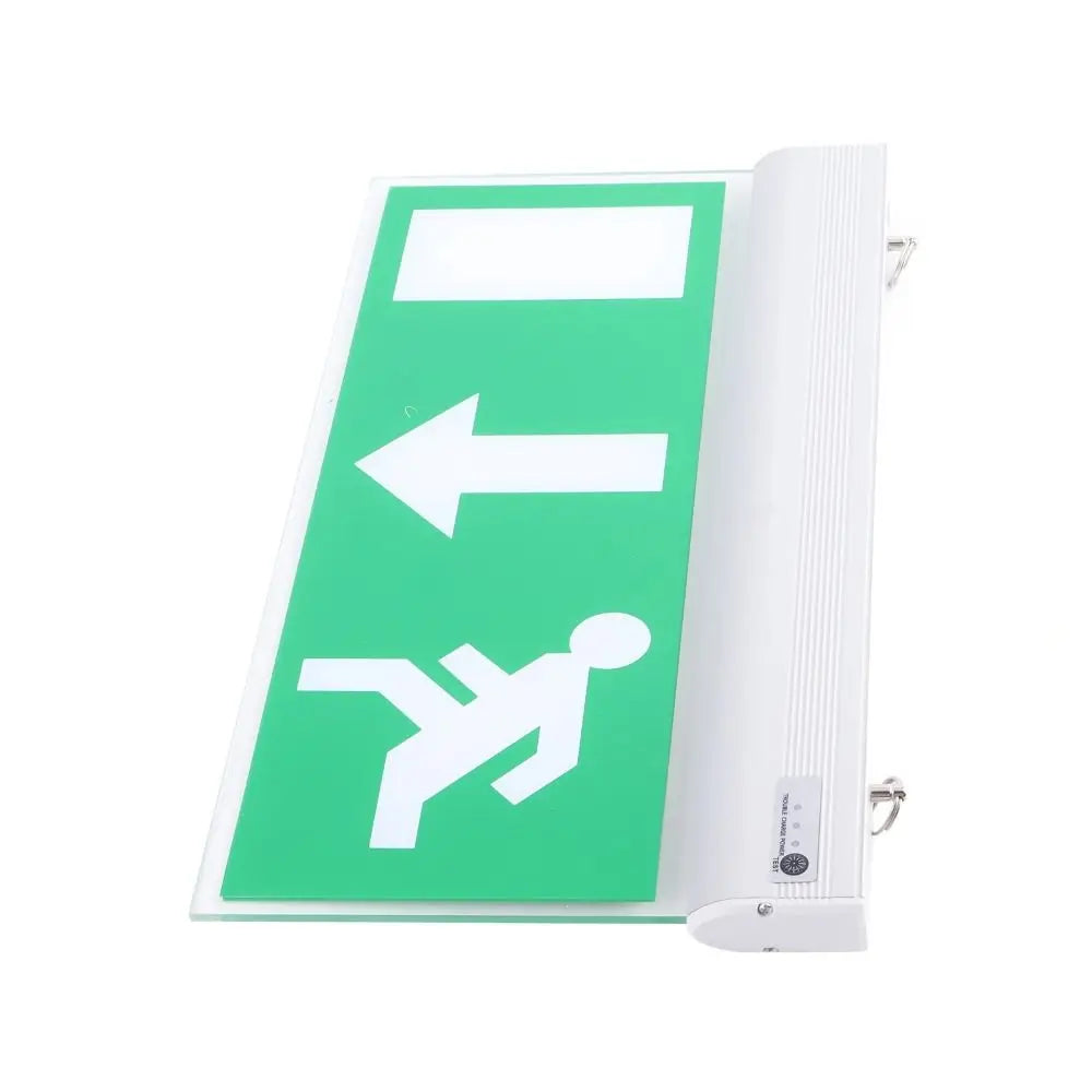 Commercial LED Emergency Sign Lamp Exit Sign Safety Evacuation Indicator Light Left Right Green Bulb Security Light School Vue