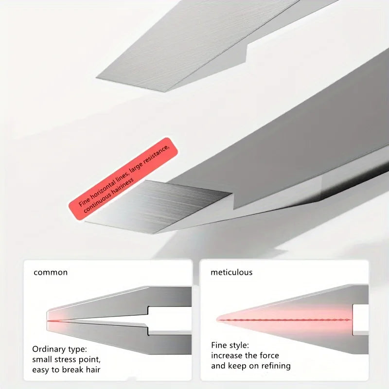 1Pcs Stainless steel eyebrow clip for men and women, high-precision tweezers, high-precision cell clip, acne clip Vue