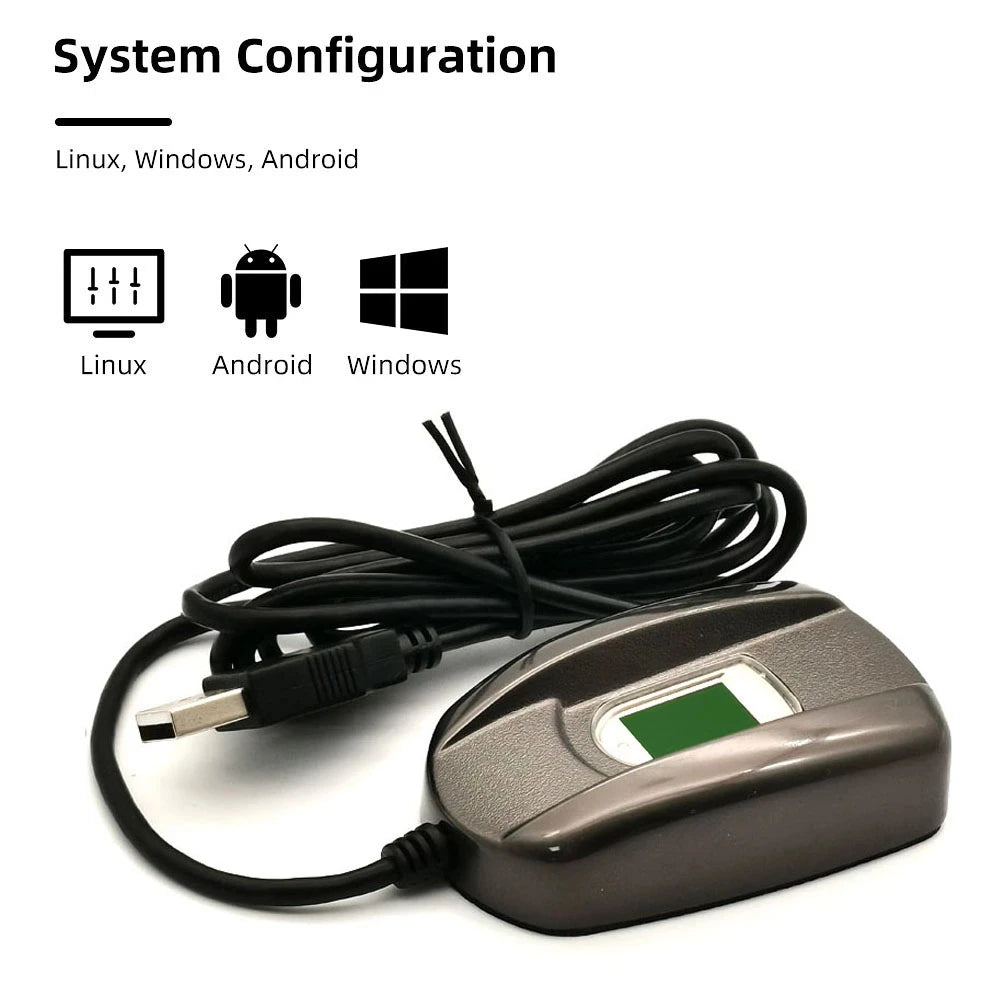 500DPI Semiconductor Biometric USB Fingerprint Reader Scanner Free Support SDK For Applicable To Windows Linux Android Systems Vue