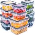 12PCS/SET Plastic Refrigerator Storage Box Transparent Stackable Food Freezer Box Square Odorless Kitchen Storage Container Vue 12PCS-SET