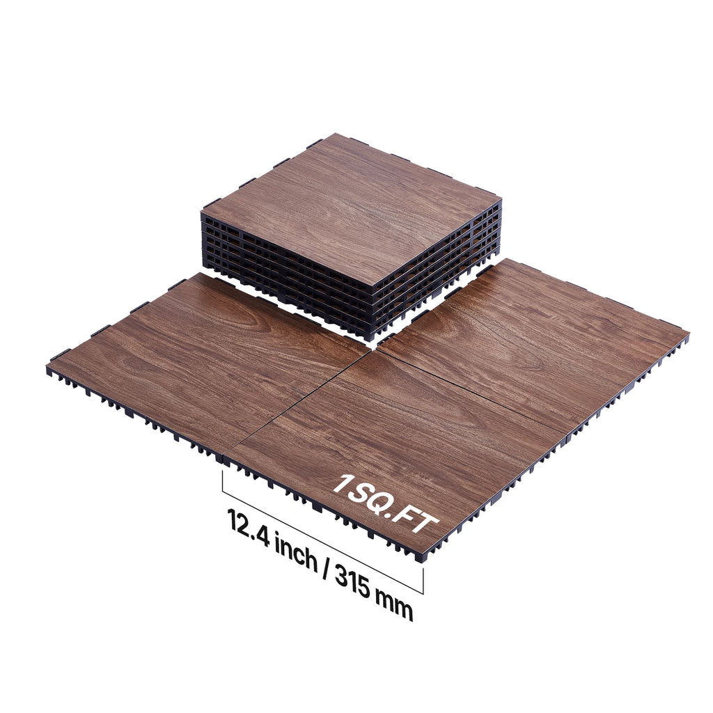Interlocking Dance Floor Tiles Wood Grain 9-pc | 9 sq ft Dance Floor Tiles Vue Brown 9pcs Australia