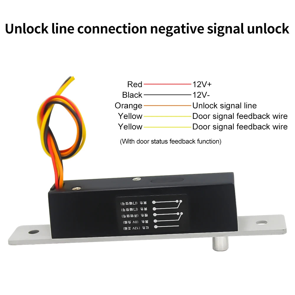 Upgrade Your Security System Electric Bolt Door Lock DC 12V Fail Safe Lock Locker with Timer Delay Door Contact Feedback Signal Vue
