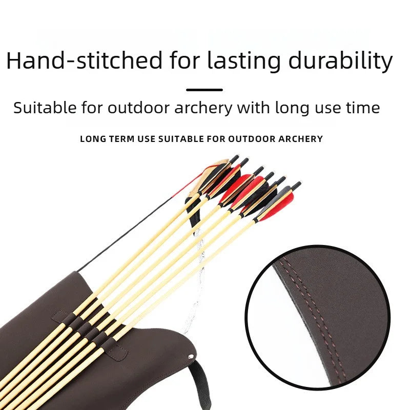 Traditional Bow Bag Quiver Set Leather Bow Bag Bow Bag, Traditional Bow and Arrow Integrated Bow Bag Vue