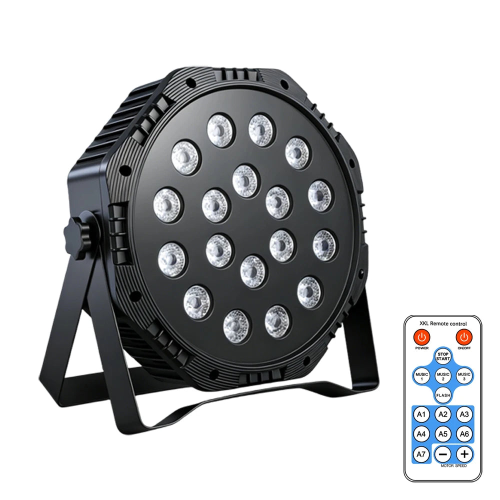 1-4PCS 18LED RGB USB Stage Par Lamp Sound Activated Remote DMX512 Control 7+ Light Modes For Party Club Disco KTV Stage Lighting Vue 1PCS USB Type-C