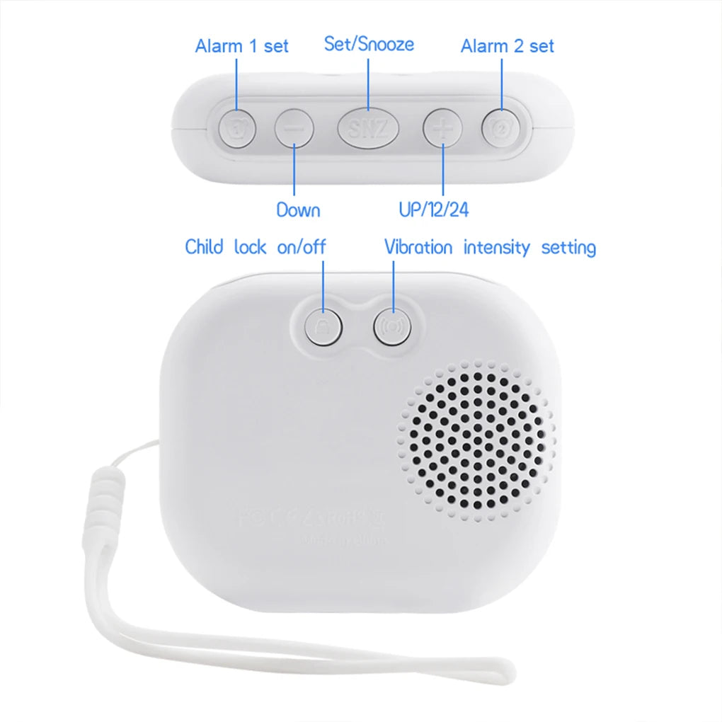 Vibrating Alarm Clock with Bed Shaker Multifunctional for Heavy Sleeper Deaf Hard 2 Hearing Snooze Alarm Clock Vue