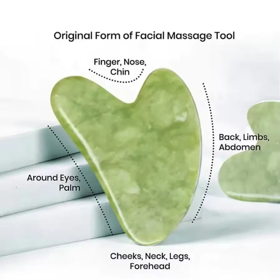 Natural Rose Jade Roller Face Massage Gua Sha Board Jade Massager Body Facial Eye Scraping Acupuncture Face Lift Vue