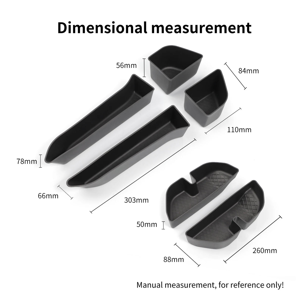 Smabee for Toyota Land Cruiser Prado 2024 250 J250 LC250 TPE Front Rear Door Handle Tray Organizer Door Side Storage Box Vue