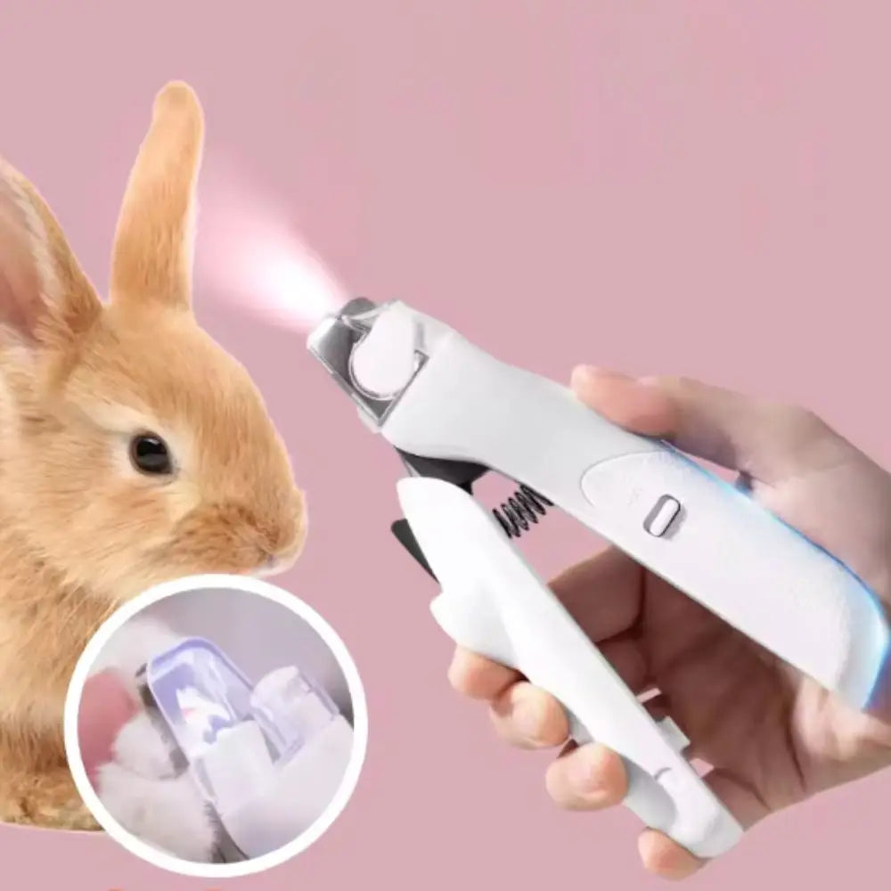 With LED Pet Nail Clipper Splash Guard Labor-saving Pet Nail Trimmer High Hardness Spring Design Pet Nail Cutter Vue