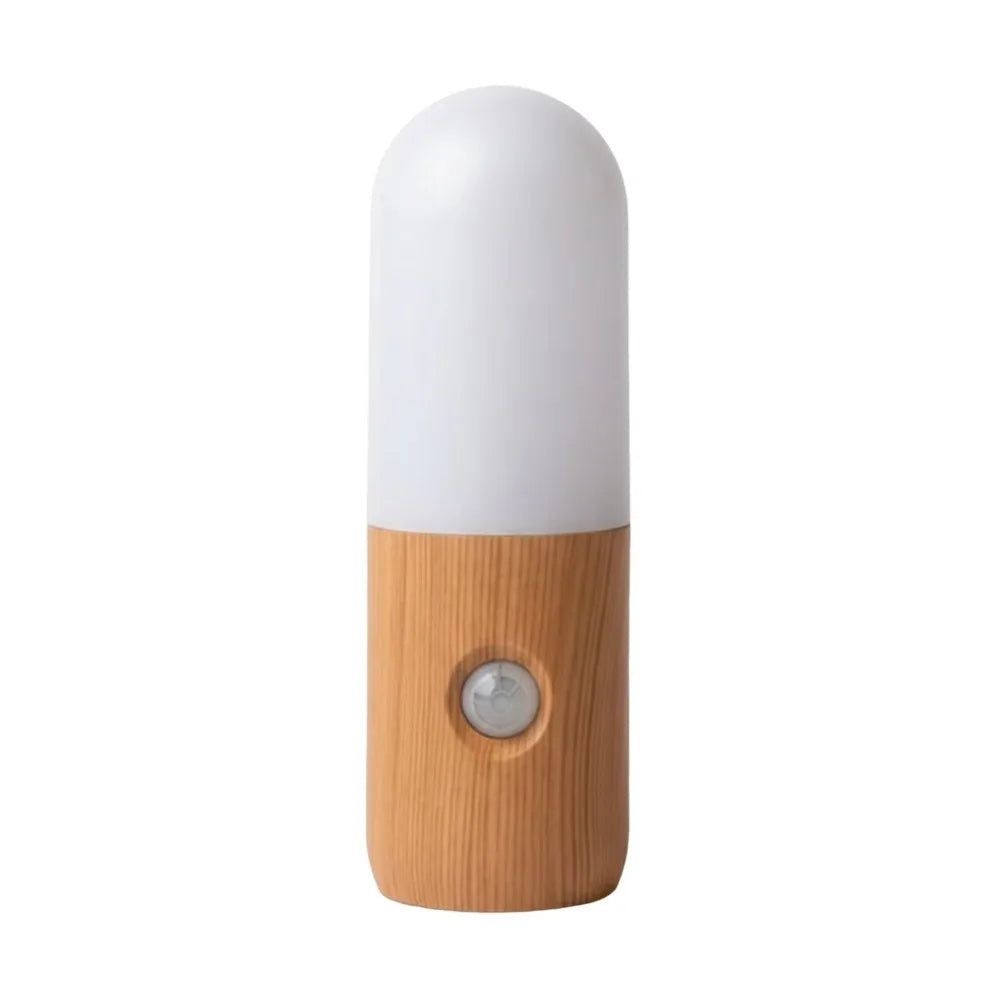 3 Color Motion Sensor Night Light INS Adjustable Brightness Atmosphere Light Rechargeable Eye Protection Smart Wall Light Vue Brown