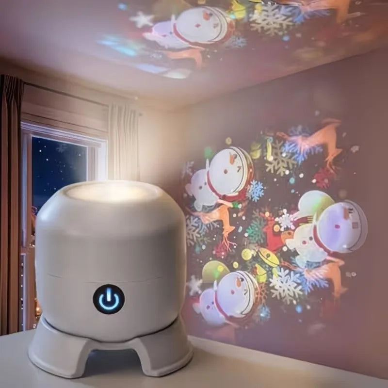1-4pcs High Definition Dynamic Rotating Projector Night Light Starry Sky Christmas Snowflake Ocean for Bedroom Home Decor Vue