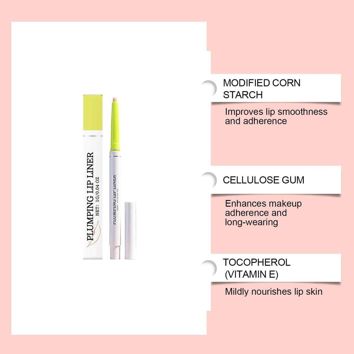 Long-Wear Matte Lip Liner Pencil - Effortless Lip Definition, Smudge-Proof, Daily Wear, Waterproof All-Day Hold Vue