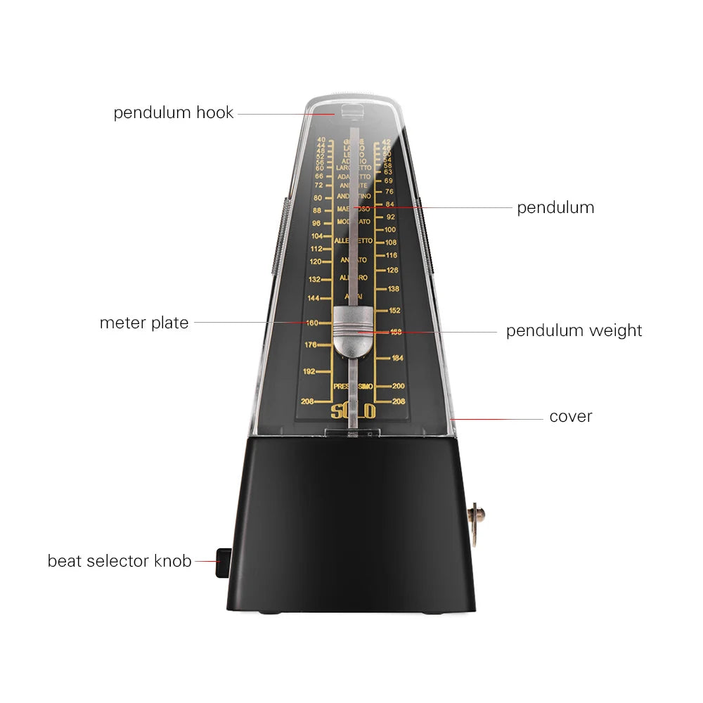 Standard Universal Mechanical Metronome ABS Material for Guitar Violin Piano Bass Drum Musical Instrument Practice Tool Vue