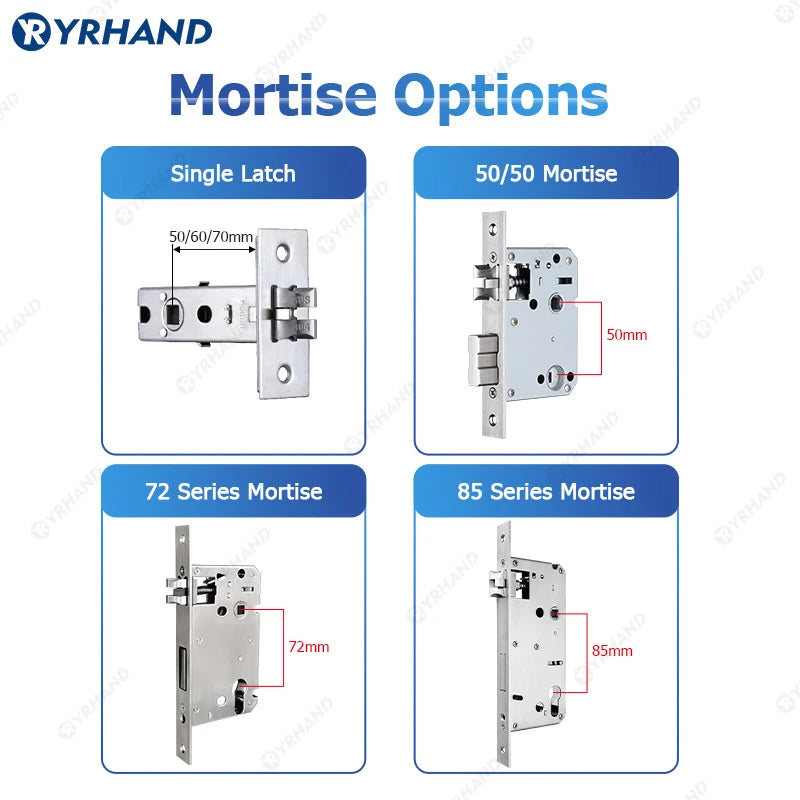 YRHAND Tuya Wifi fechadura eletronica digital Smart Door Lock With Biometric Camera Fingerprint Smart Card Password For home Vue