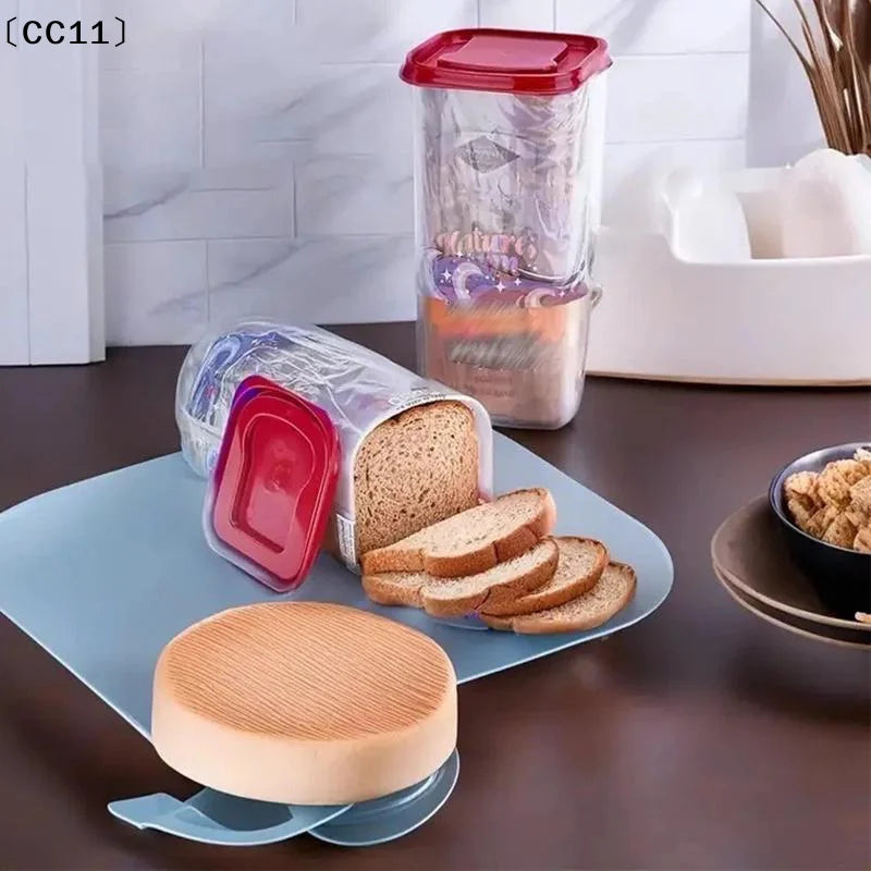 Empty Airtight Bread Box Kitchen Cabinet Plastic Food Container Toast Vue
