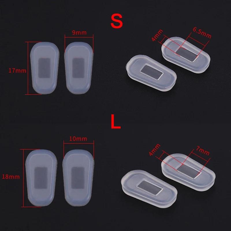 1pair Silicone Non-slip Nose Pads Anti-indentation Glasses Accessories Nose Pads, Nose Decompression Nose Pads Vue
