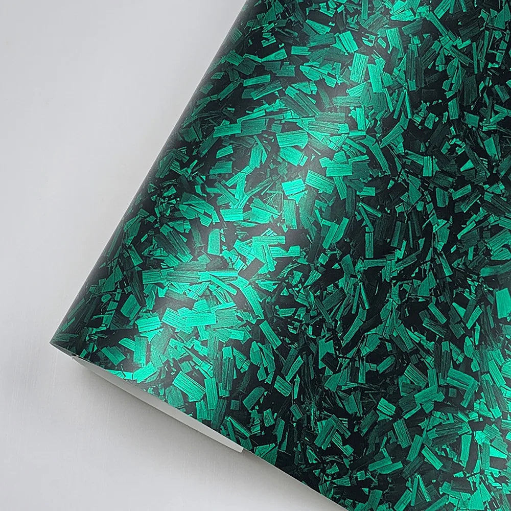 50x30CM Carbon Fiber Vinyl Film 3D 6D Matte Effect Gloss Motorcycle Vue GREEN-MATTE