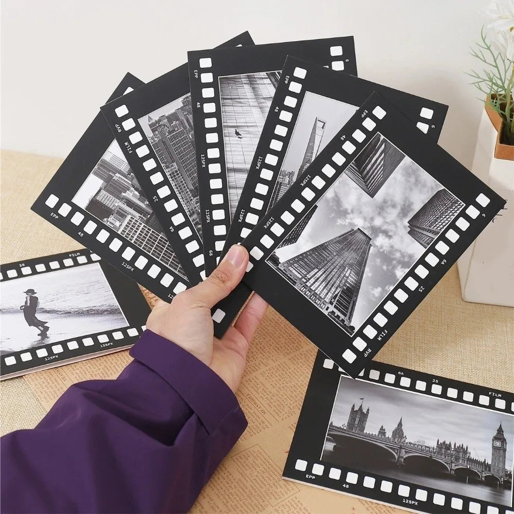 5PCS Wall Art Retro Movie Film Frame Square Handmade Photography Frame 6 in/7 in Collage Frame Photo Display Vue