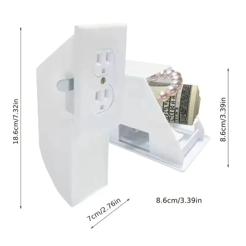 Creative Home Hidden Sight Secret Wall Socket Storage Box Hide Pill Jewellery Security Container Stash Coin Cash And Small Items Vue