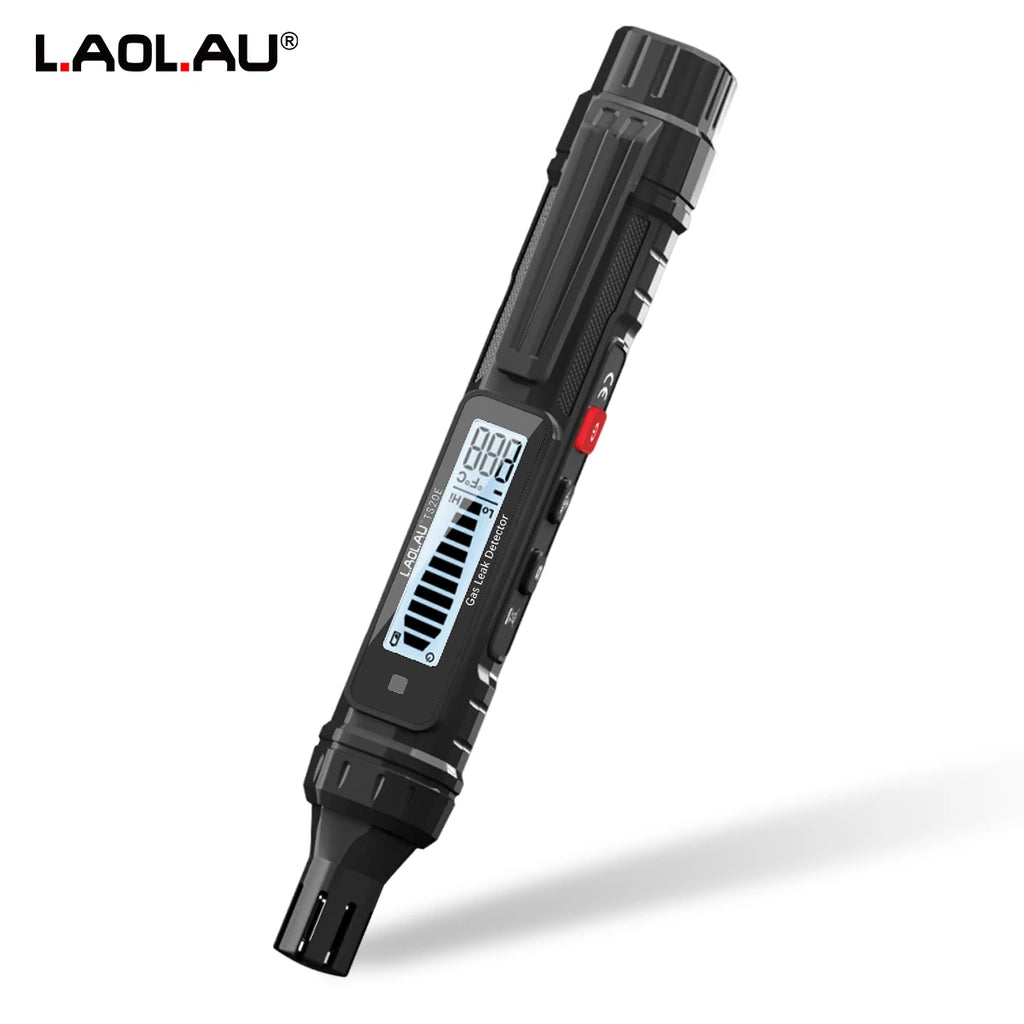 Portable Natural Gas Leak Detector Household Combustible Gas Tester Audible & Visual Alarm Detect Methane Propane Natural Gas Vue black