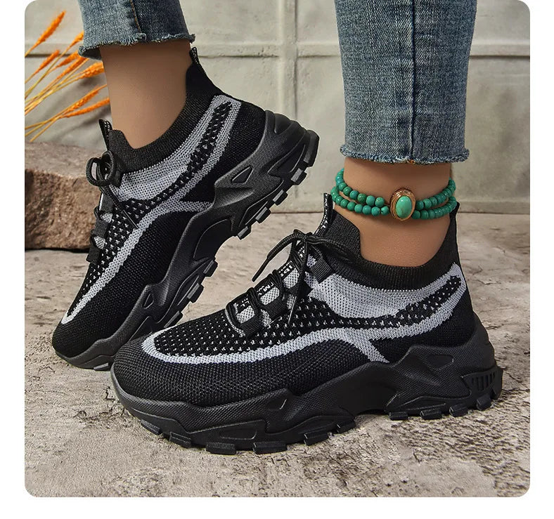 Women's Breathable Mesh Chunky Sole Casual Sneakers Casual Sneakers Vue