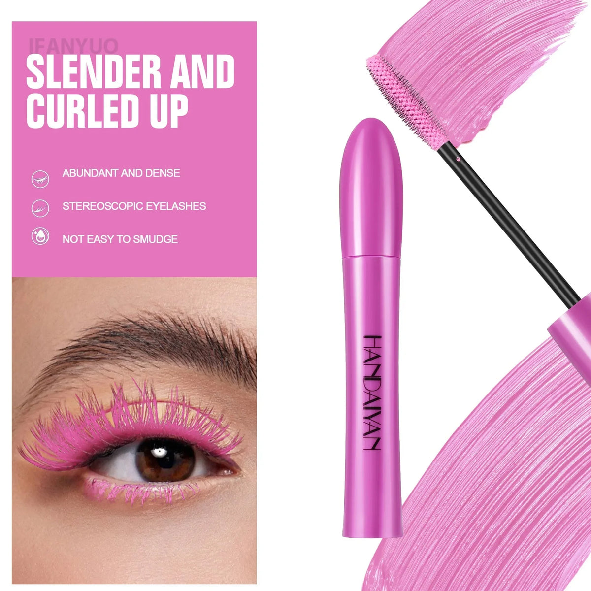 Pink Brown Eyelashes Mascara Colorful Stage Makeup Colored Mascara Cream Blue Green Lasting Waterproof Mascara Curling Eyelashes Vue