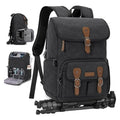 New Photography Backpack SLR Casual Outdoor Backpack Photography Bag Anti-splashing Water Wear-resistant Canvas Backpack Vue black