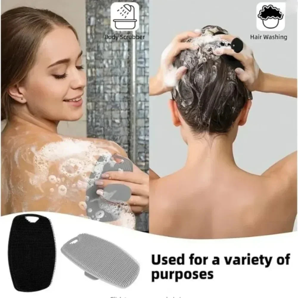 Silicone Body Scrubber Exfoliating Bath Brush Handheld Shower Vue