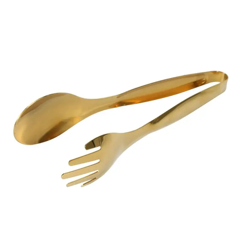 ABKW-6X Stainless Steel Food Tongs Gold Kitchen Utensils Buffet Cooking Tools BBQ Clips Bread Steak Tong Vue