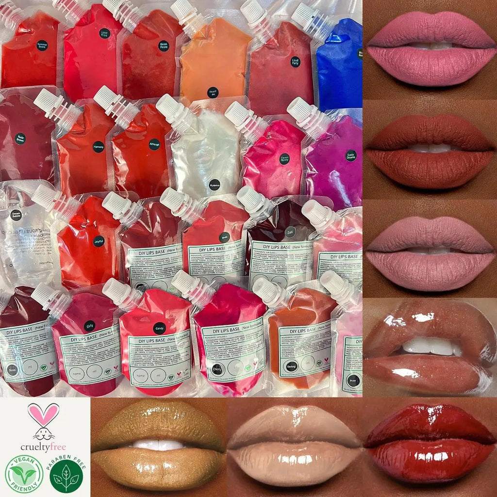 50ml Cosmetic vendor vegan Private Label wholesale lipgloss bags gloss matte liquid waterproof Clear High pigment Lip gloss base Vue