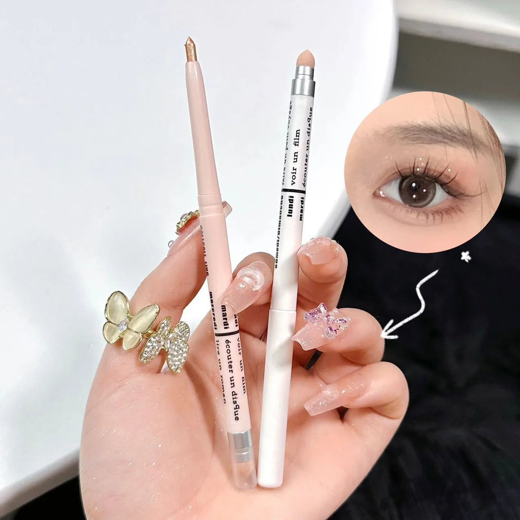 Double-end Lying Silkworm Eyeliner Pencil Diamond Glitter Matte Aegyosal Pen Brightening Cream Eyeshadow Highligher Makeup Vue