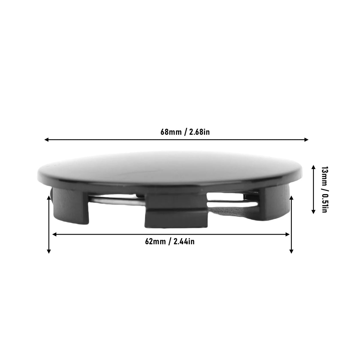 4Pcs Wheel Center Caps for Rim Hub Car Universal Replacement Accessories Parts OD 68mm ID 62mm Vue