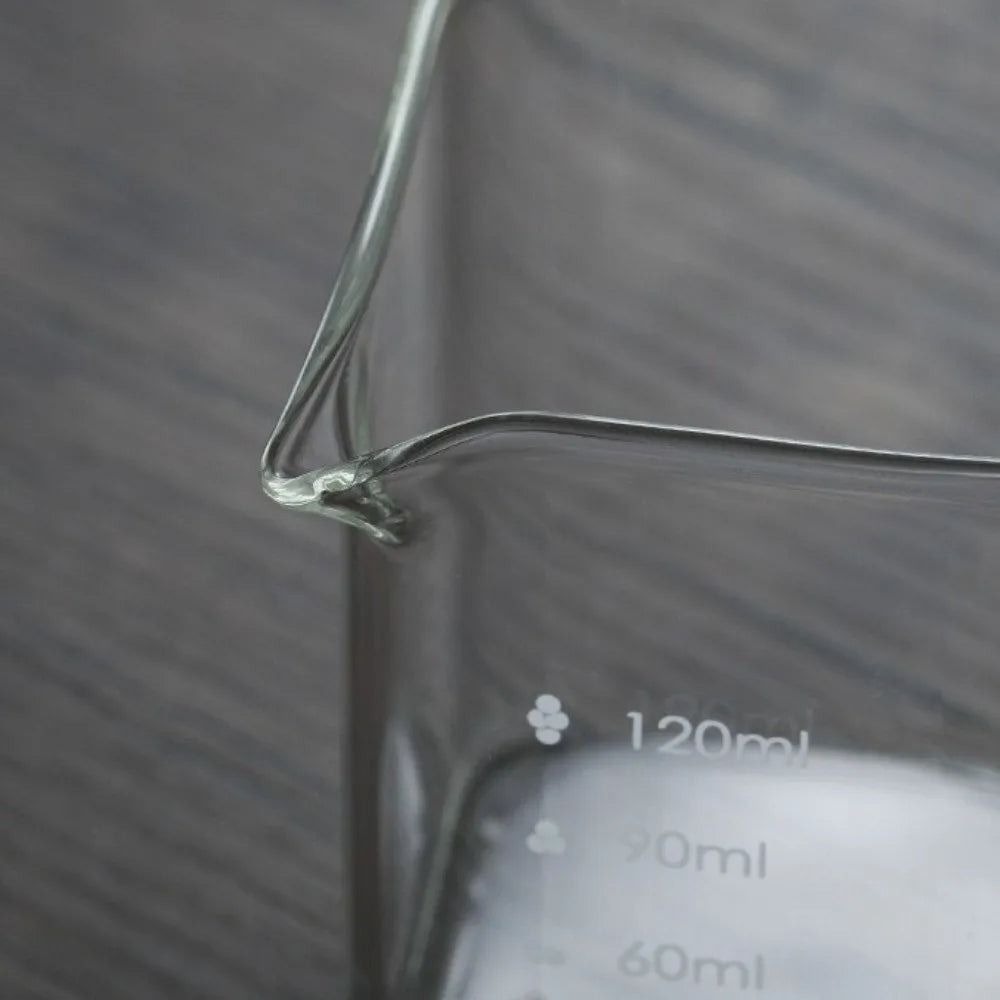 2PCS Transparent Square Measuring Pitcher with Scale 90/120ML Measuring Mini Espresso Cup Single Spouts Heat Resistant Milk Cup Vue