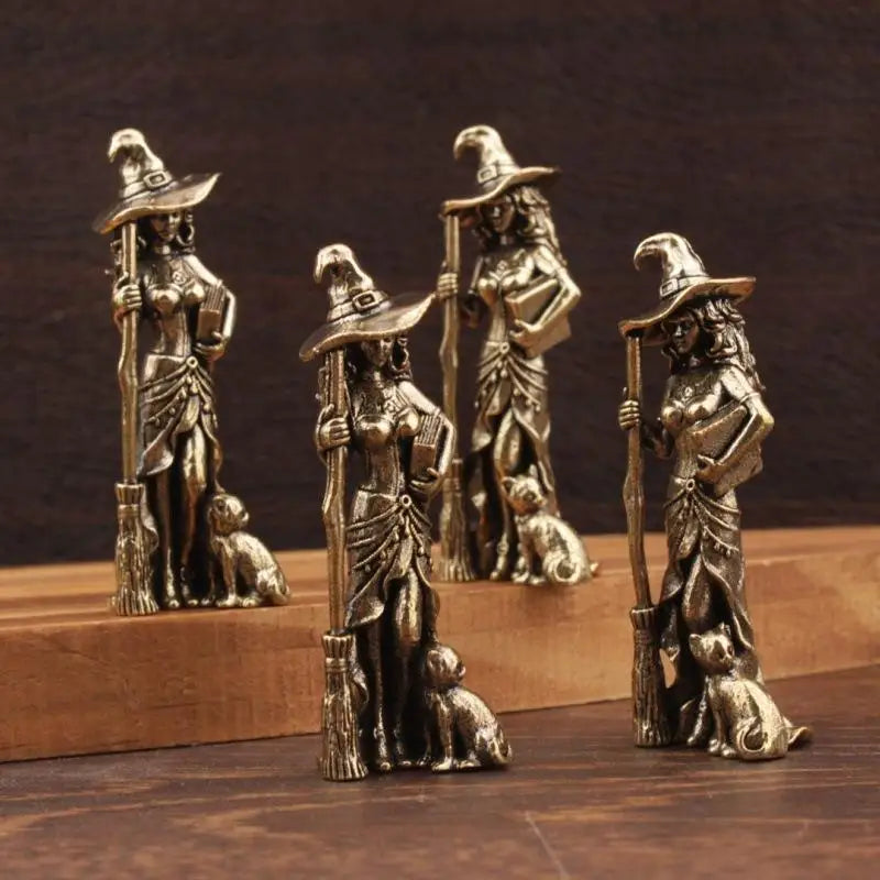 1PCS Magic Moon Witch Ornament, Home Decor, Living Room/Entrance Decoration, Home Furnishings, Wizard Statue Vue