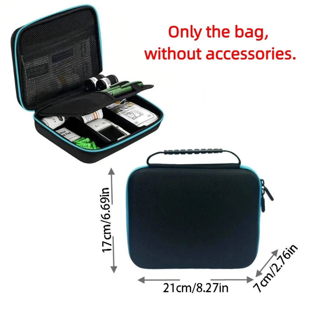 Waterproof Insulin Tools Storage Case Dust-proof Shockproof Insulin Vial Carrying Box Large Capacity EVA Insulin Tools Organizer Vue