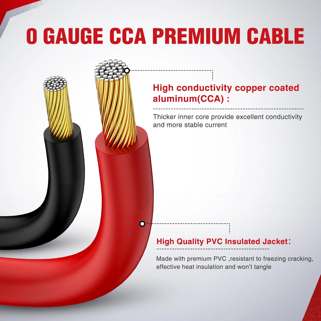 Nilight Jumper Cables for Car Battery 0 Gauge 20 FT Booster Cable Heavy Duty 1000 A CCA with Carrying Bag Jump Start Emergency Kit Pickup Truck RV Vans SUV Vue