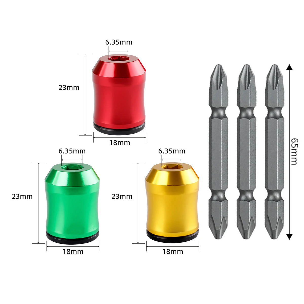 Magnetic Screw Holder Bit Magnetizer Ring – 3 to 9 Pcs Magnetic Bit Holder Vue