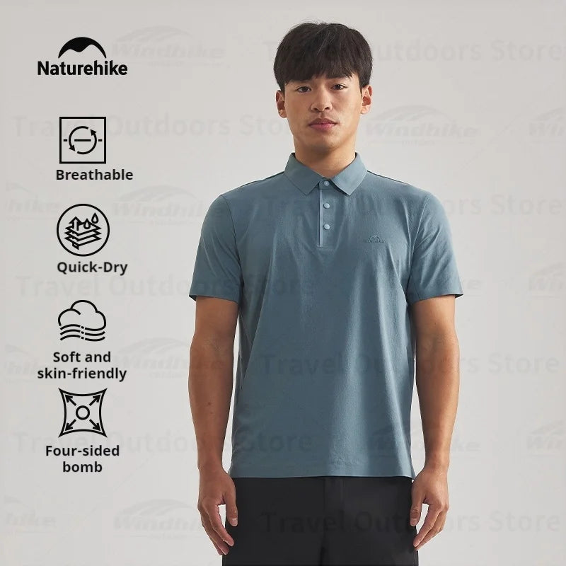 Naturehike Men's Quick-Dry Polo Shirt | Hiking & Casual Wear Men's Sport Polo Vue