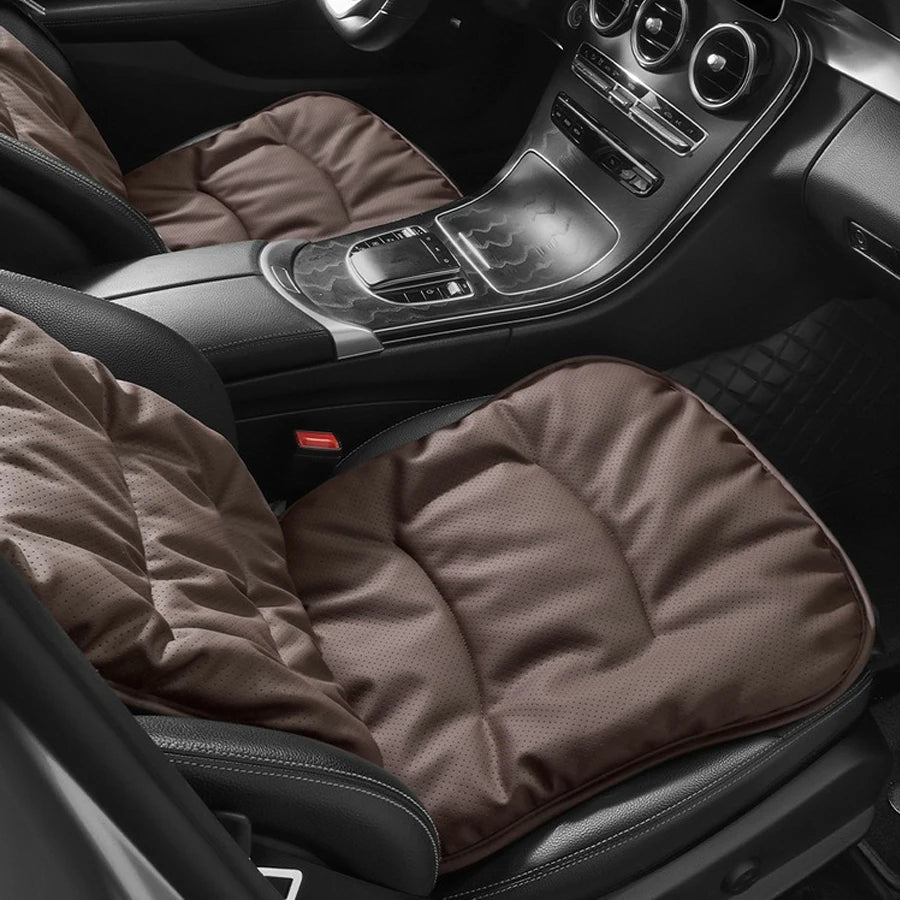 Premium Nappa Leather Car Front Seat Cushion Soft Seat Cover Universal Car Accessories Interior Car Front Seat Protector Cover Vue