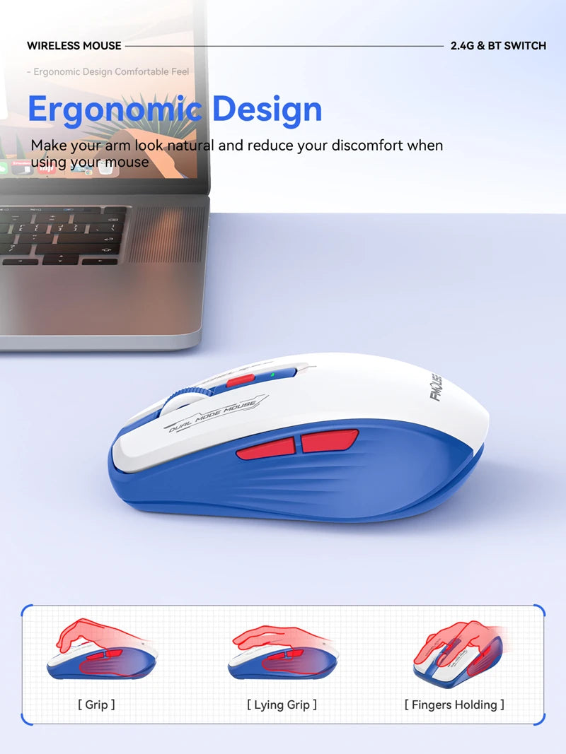 M303L Wireless Mouse 2.4G Bluetooth Dual Mode 1600 DPI Silent Tablet Notebook PC Office Portable Mouse For Android ios Vue