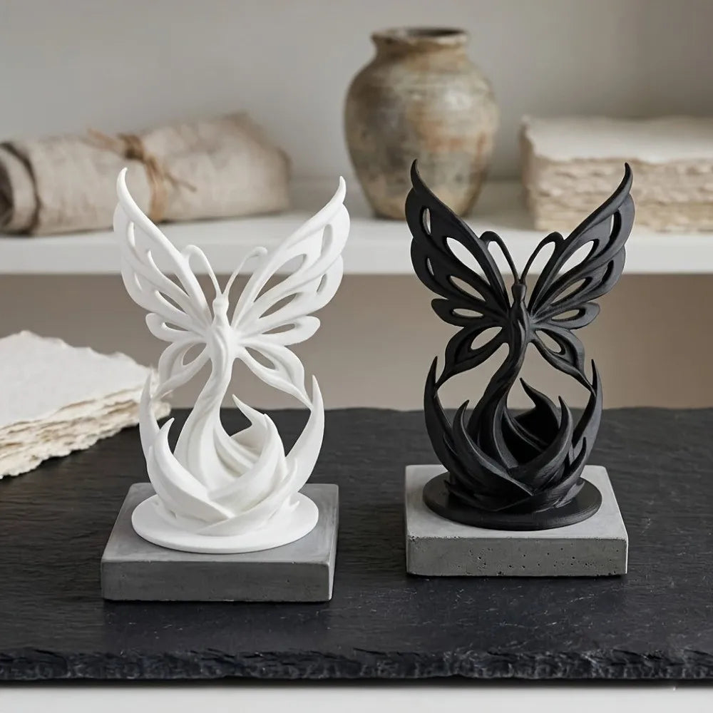 Creative 3D Printed Butterfly Sculpture Hollow Minimalist Twist Butterfly Statue Home Decor Desktop Art Ornament Gift Vue