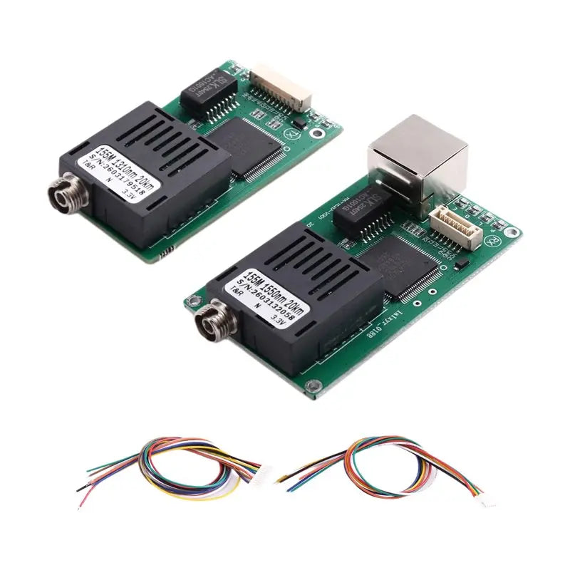 Hot-TX+RX 2CH 20KM TTL Optical Transceiver Module Kits DC 5.5-26V Vue