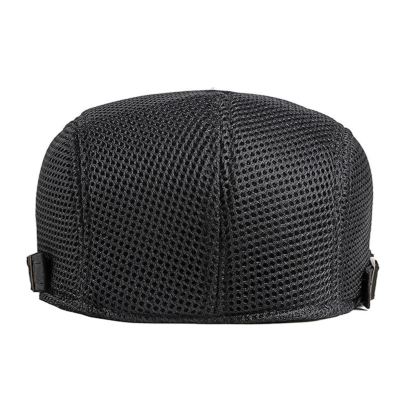 1Pc Men's Casual Hat Berets Caps For Spring Summer Autumn Flat Cap Breathable Mesh Cap Flat Peaked Beret Hats Golf Hat Vue
