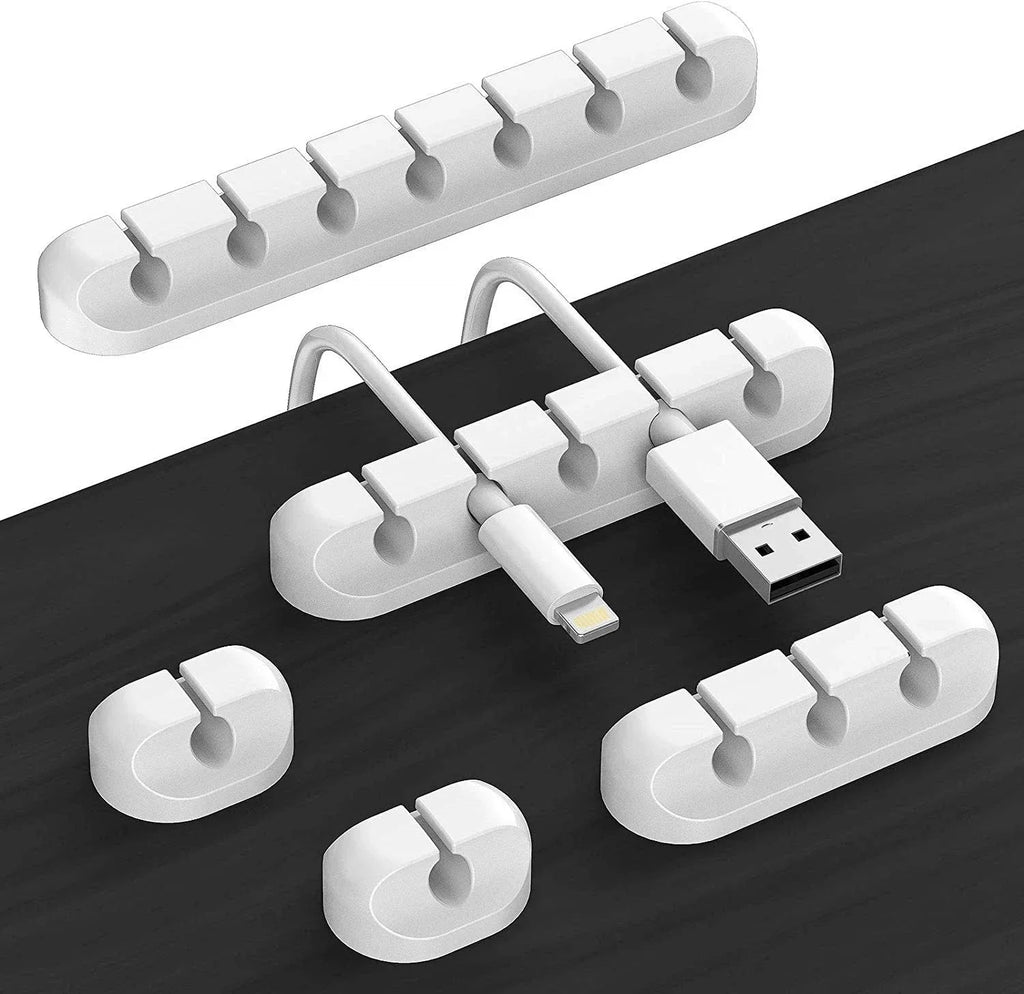 for Mouse Keyboard Headset For iPhone Cable VIKEFON Cord Wire Organizer Silicone USB Cable Winder Management Clips Self Adhesive Vue