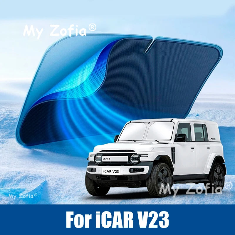 For Chery iCAR V23 iCAUR V23 2025 2026 Car Windshield Sunshade Cover Anti UV Protection Foldable Accessories Vue