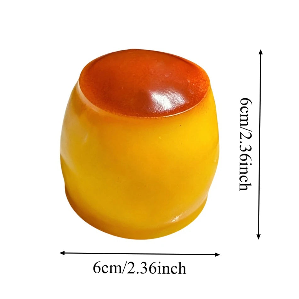 crunchy squishy Handmade Pudding Shape Crackle Squeeze Toy Crunchy Filler Inside Squishy Ball Anti-anxiety Stress Relief Toy Vue