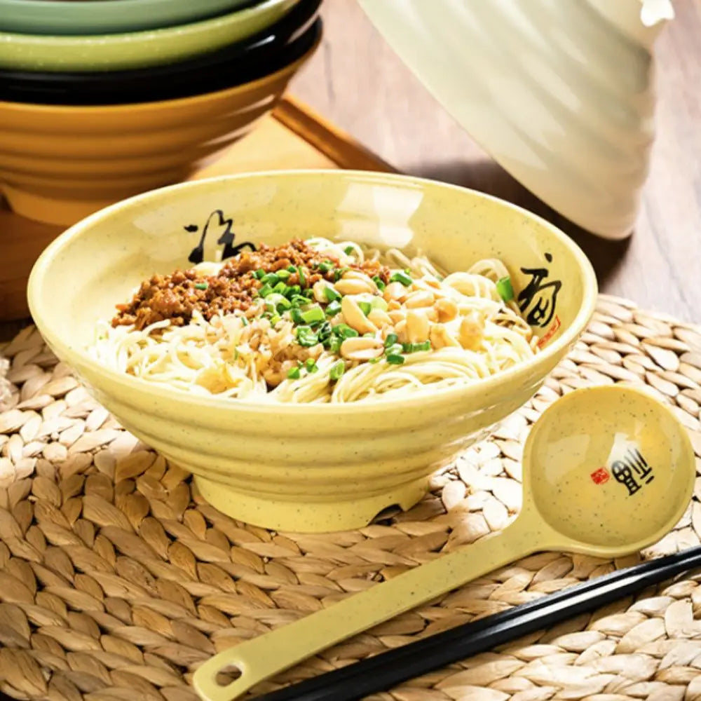 Commercial Imitation Ceramic Melamine Ramen Bowl Japanese-style Large Capacity Noodle Bowl Anti-fall Soup Bowl Hotels Vue