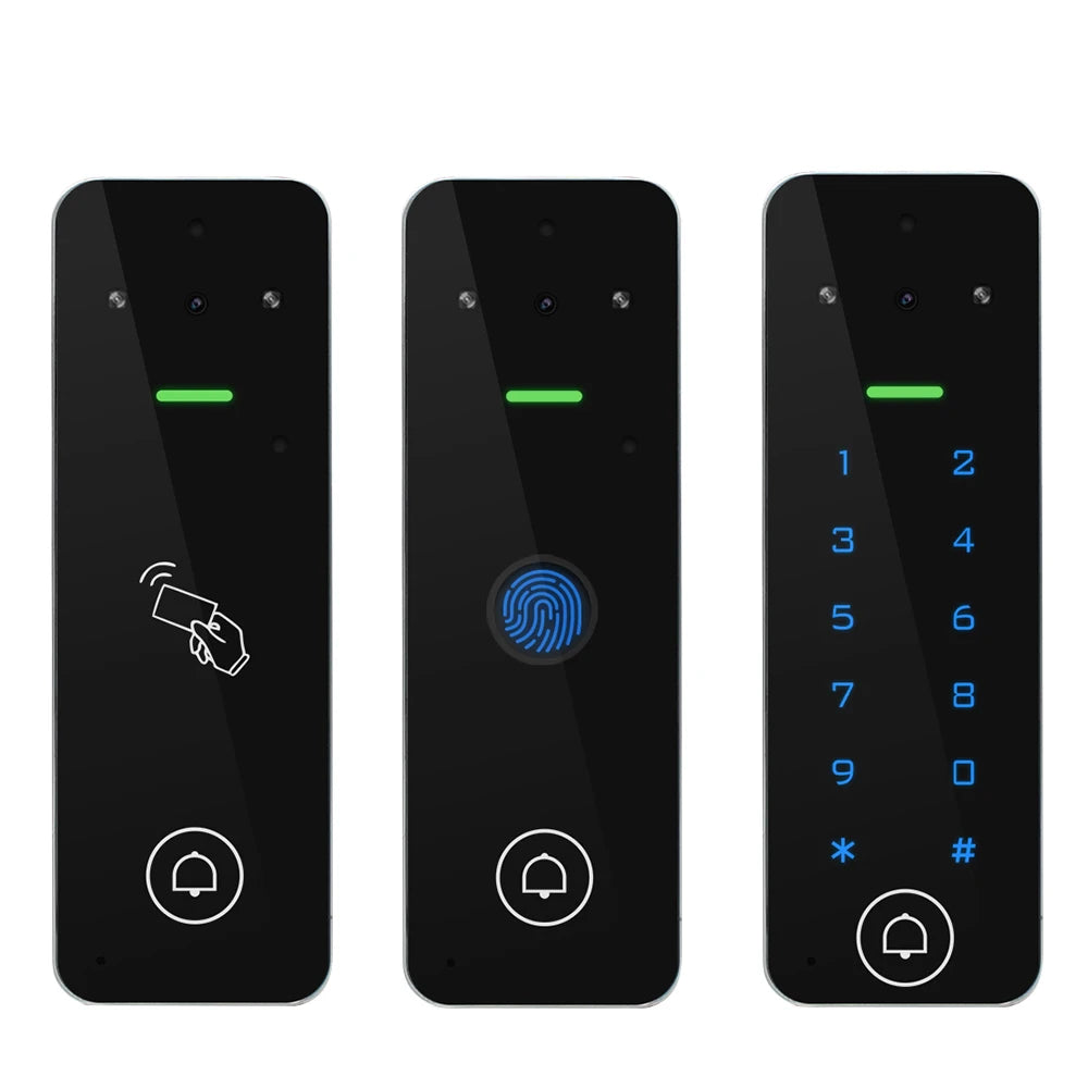 Tuya Smart Life WiFi Video Intercom RFID Access control System Fingerprint Keypad Visual Doorbell for Villa Outdoor Metal Case Vue