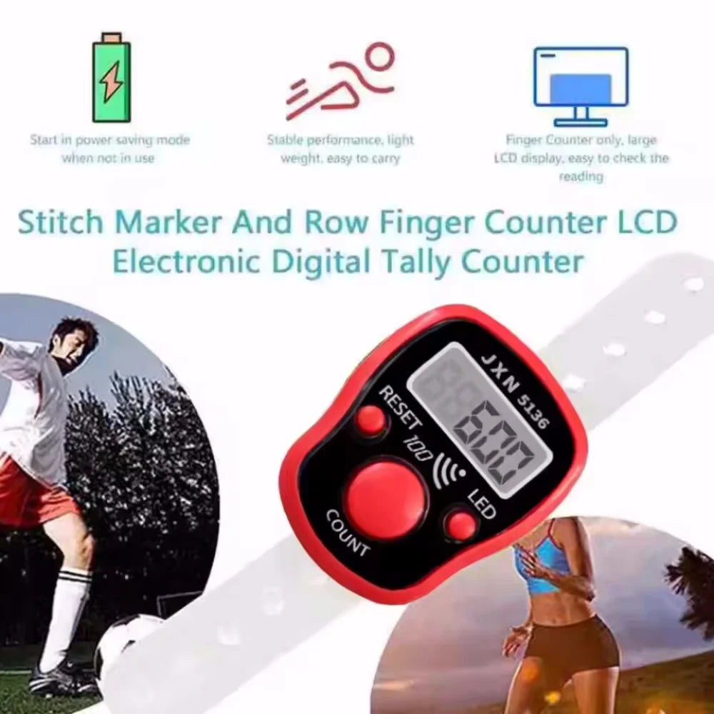 Mini Handheld Electronic Finger Counter Backlit LED Display High Precision Sensor Battery Powered Hand Tally Counter Counting Vue