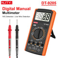 Digital Multimeter Manual Professional multimetro AC/DC Voltage Current Frequency Tester Live Wire Ohm Ammeter Electric Tools Vue Orange