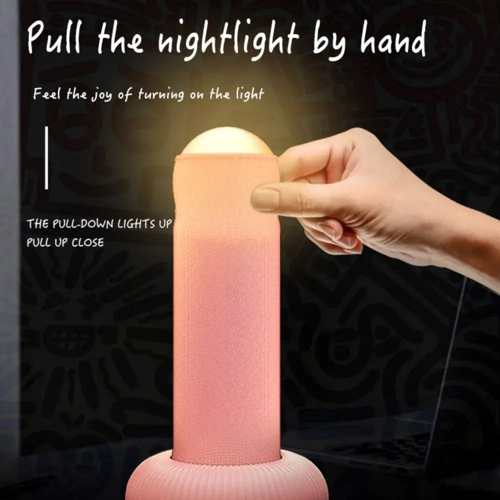 1200mAh LED Night Light Hand Pull Switch Column Shape Atmosphere Table Lamp Rechargeable Eye Protection Sleep Night Lamp Bedhead Vue